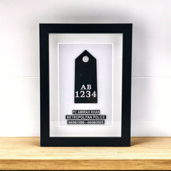 Metropolitan Police Rank Epaulette Box, Personalised Presentation Frame