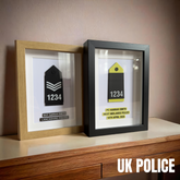 BRITISH POLICE Custom Rank Epaulette Presentation Frame
