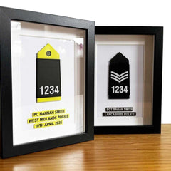 BRITISH POLICE Custom Rank Epaulette Presentation Frame