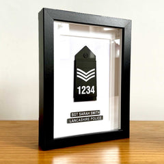 BRITISH POLICE Custom Rank Epaulette Presentation Frame