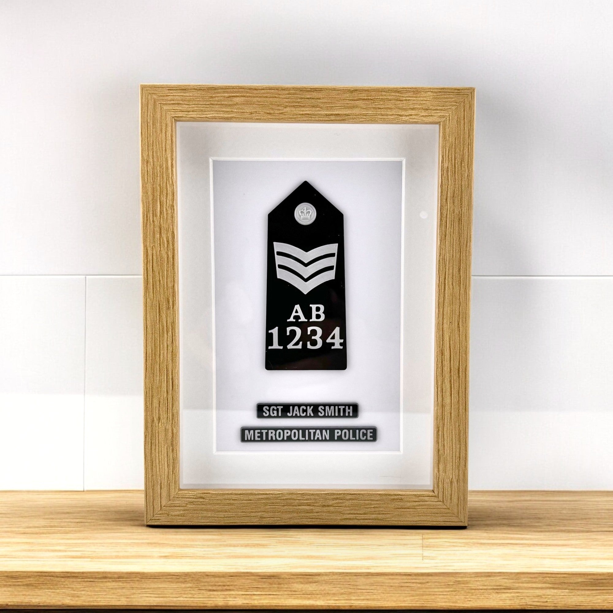 Metropolitan Police Rank Epaulette Box, Personalised Presentation Frame Secondary image