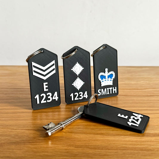 Personalised Police Scotland Rank Keyring