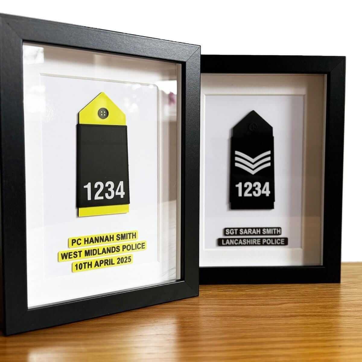 BRITISH POLICE Custom Rank Epaulette Presentation Frame Secondary image